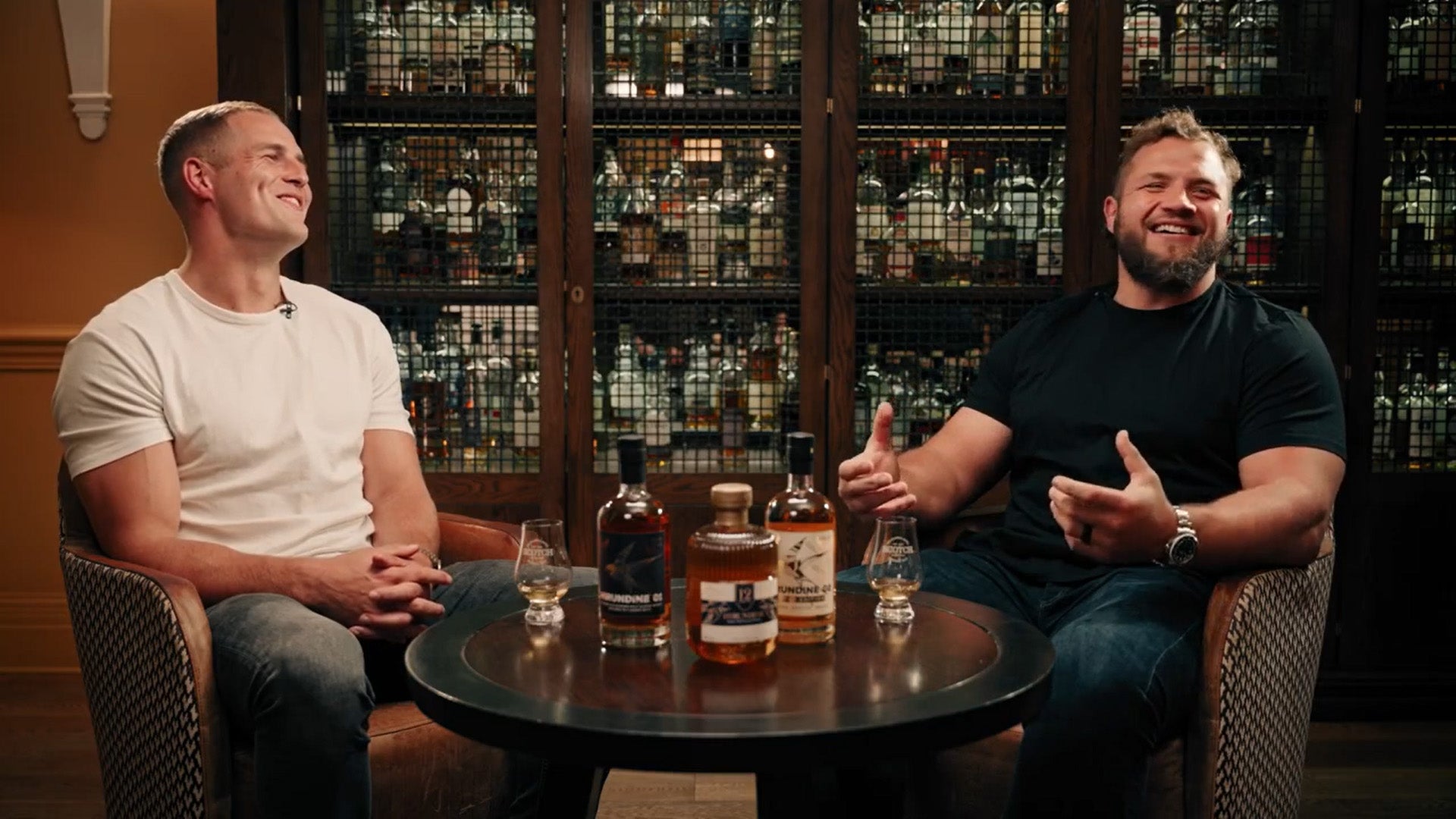 Load video: Find out more about the story behind Hirundine Single Malt Whisky, featuring an interview with Duhan and Pierre, and a tasting discussion with Bevvy&#39;s Laurie and Ross.